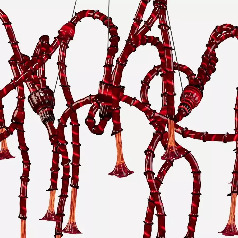 Ceiling lamp Brugmansia Amaranto Floating 3D model_3