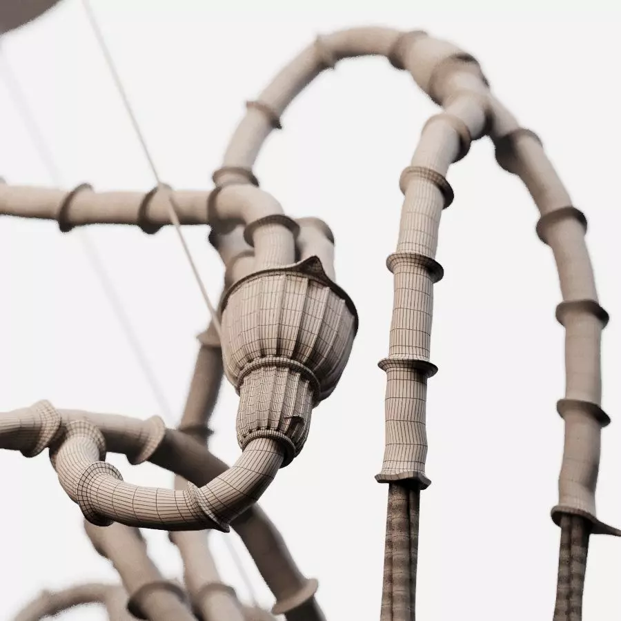 Ceiling lamp Brugmansia Amaranto Floating 3D model_10