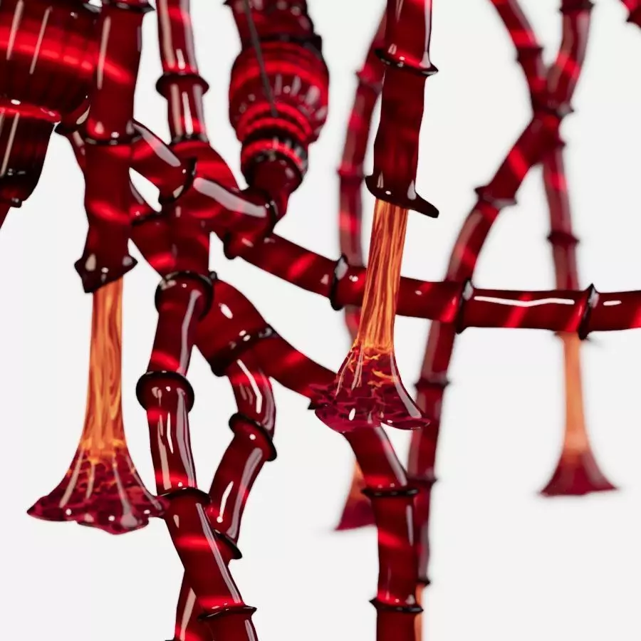 Ceiling lamp Brugmansia Amaranto Floating 3D model_5