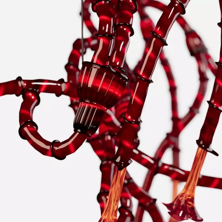 Ceiling lamp Brugmansia Amaranto Floating 3D model_7