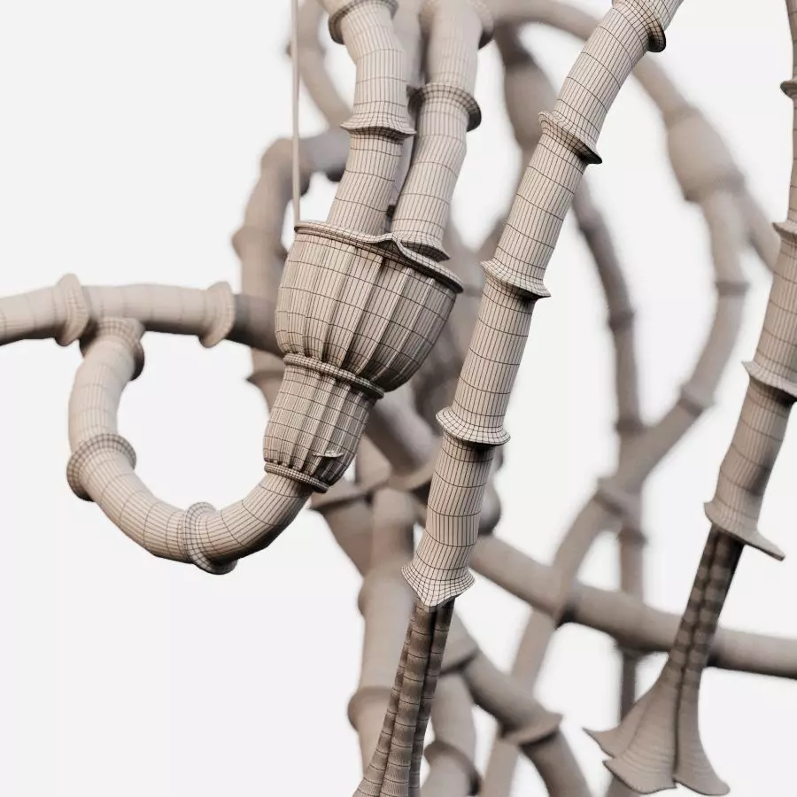 Ceiling lamp Brugmansia Amaranto Floating 3D model_8