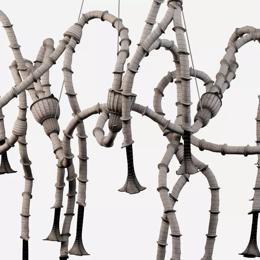 Ceiling lamp Brugmansia Amaranto Floating 3D model_4