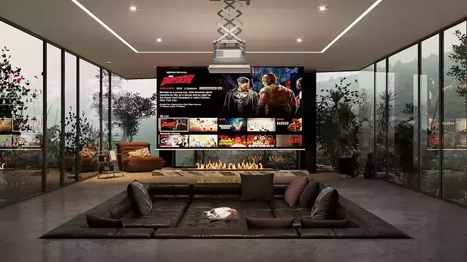 SQUARE SOFA IN CINEMA AT HOME 