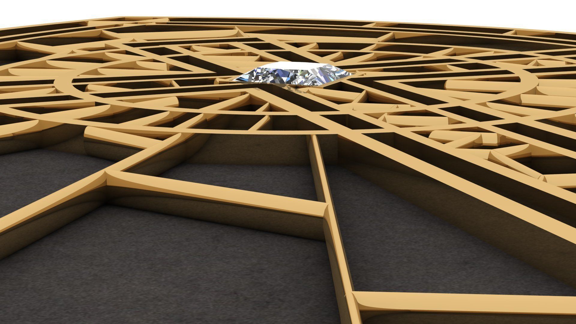 Church Window Pendant 3D print model_4