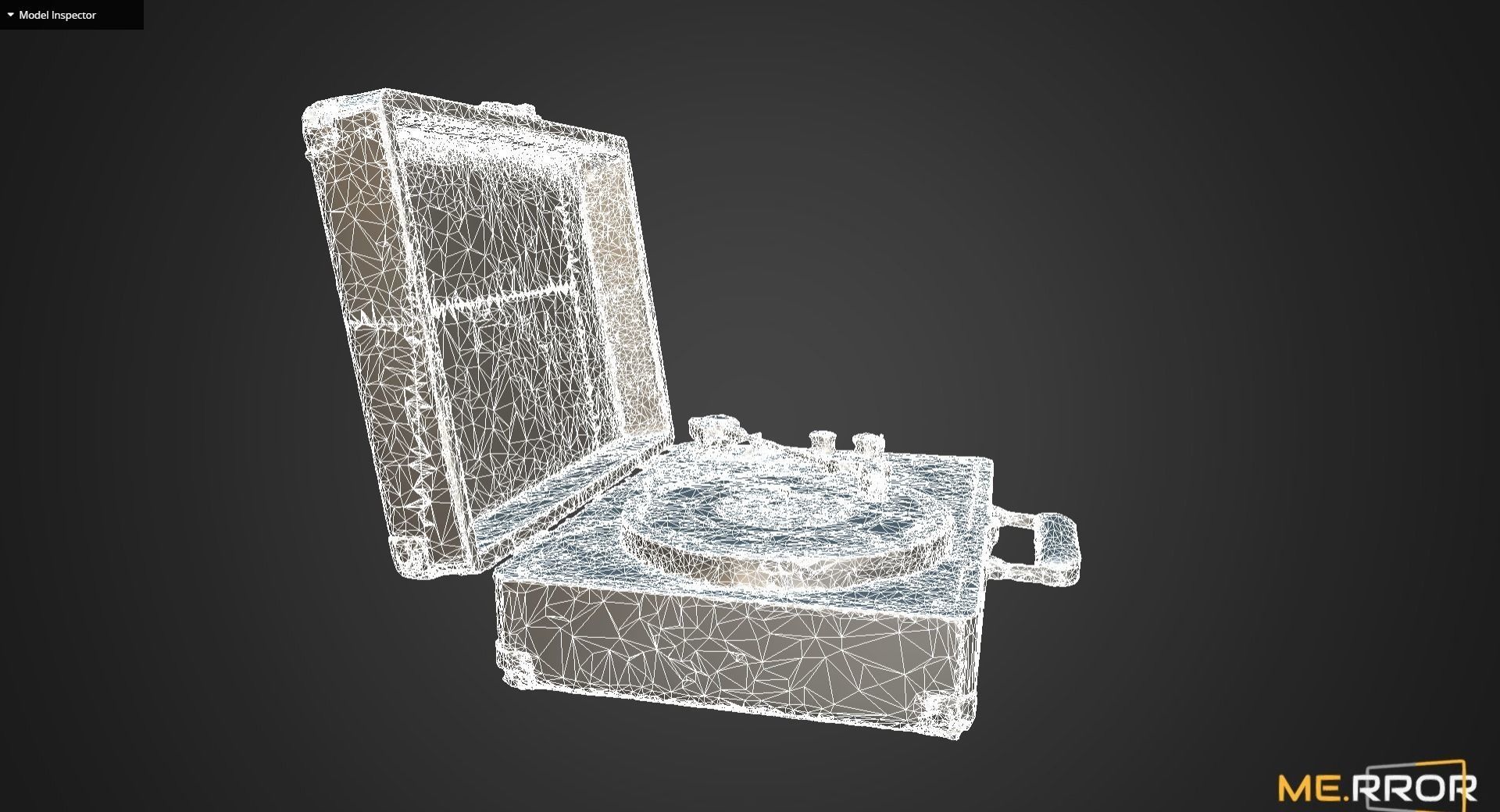 Vintage Turntable LP Player 3D model_11