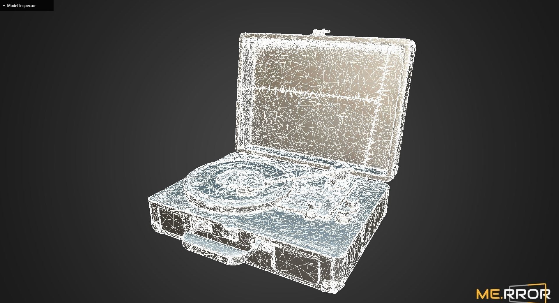 Vintage Turntable LP Player 3D model_10