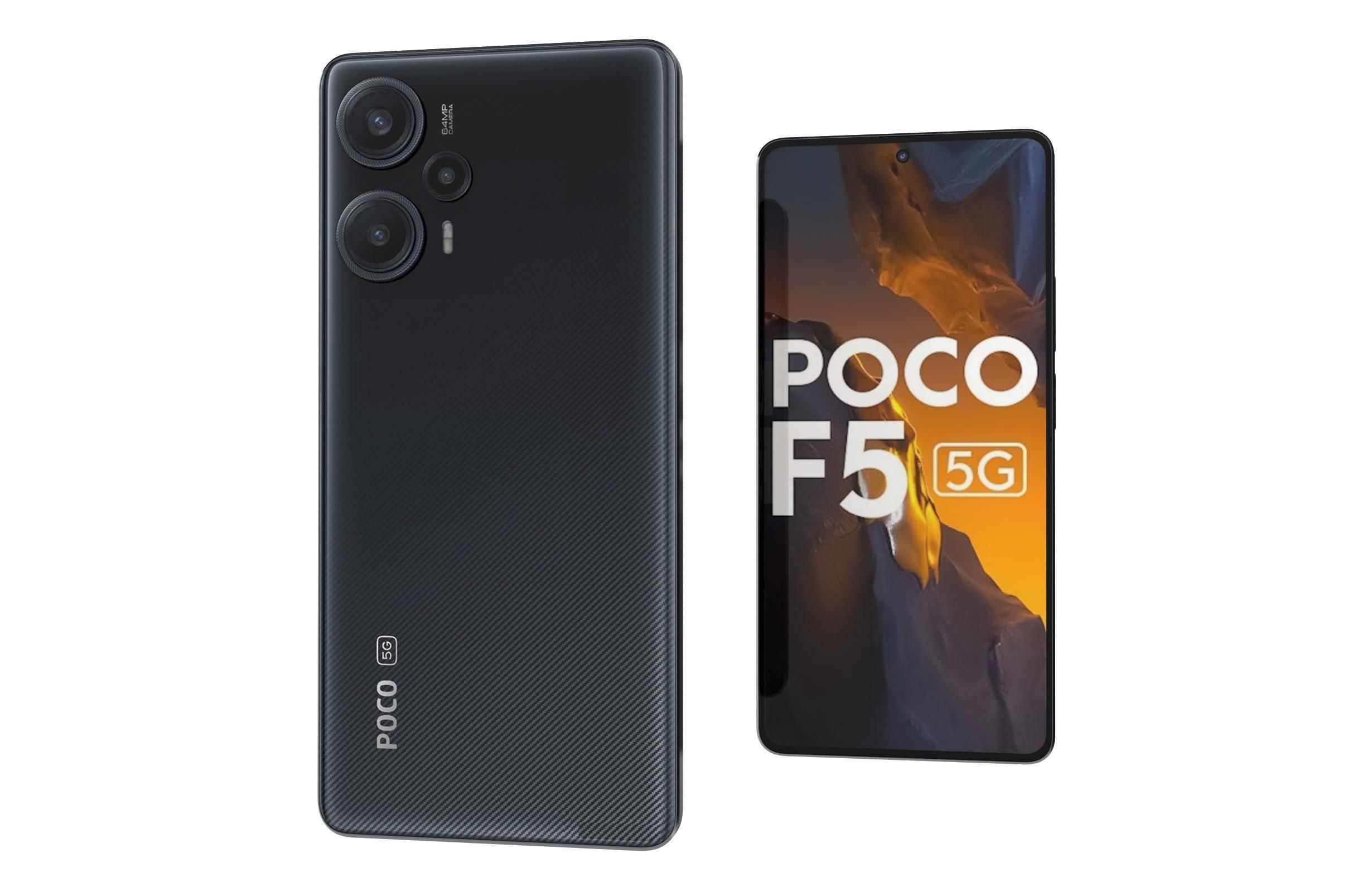 Xiaomi Poco F5 All Colors Low-poly 3D model_10