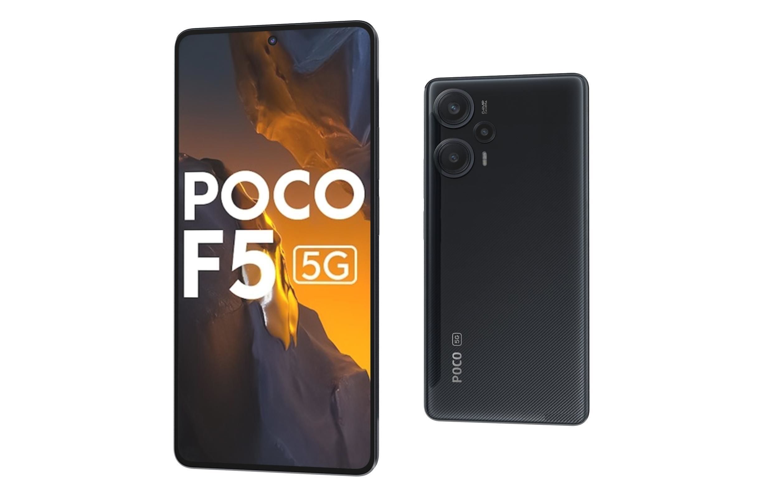 Xiaomi Poco F5 All Colors Low-poly 3D model_9