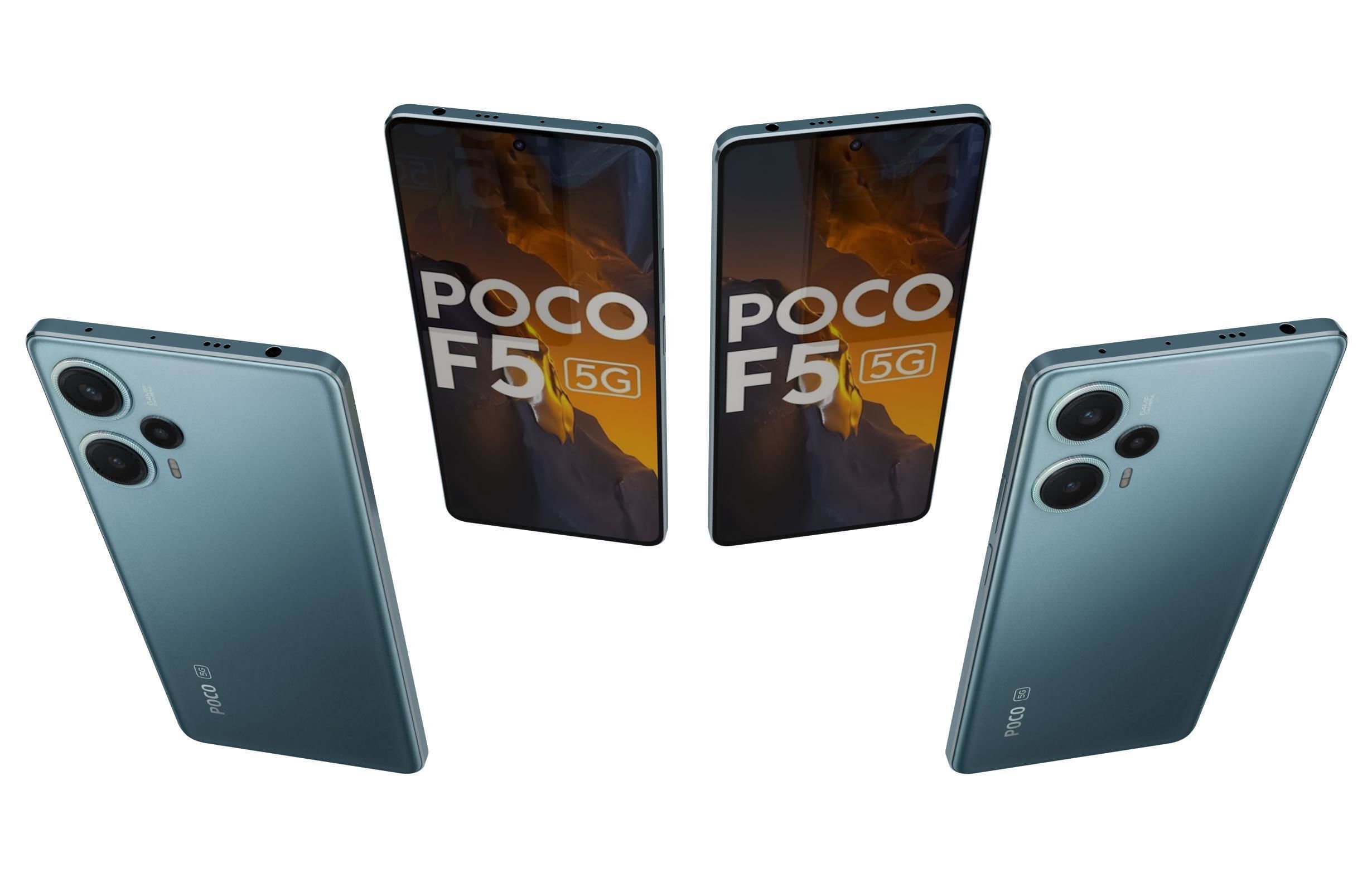 Xiaomi Poco F5 All Colors Low-poly 3D model_18
