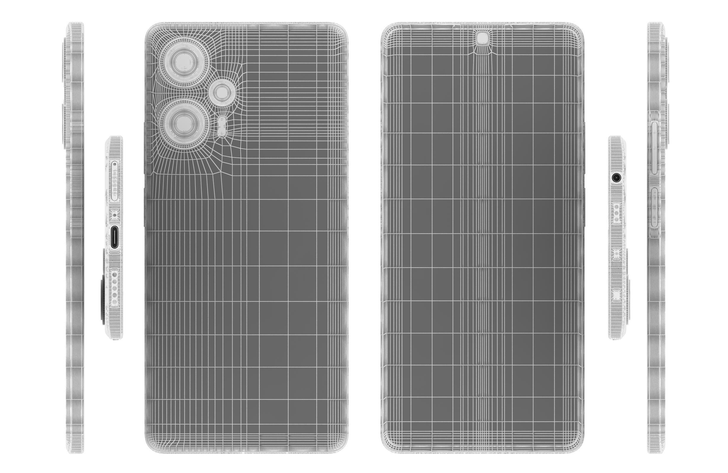 Xiaomi Poco F5 All Colors Low-poly 3D model_38