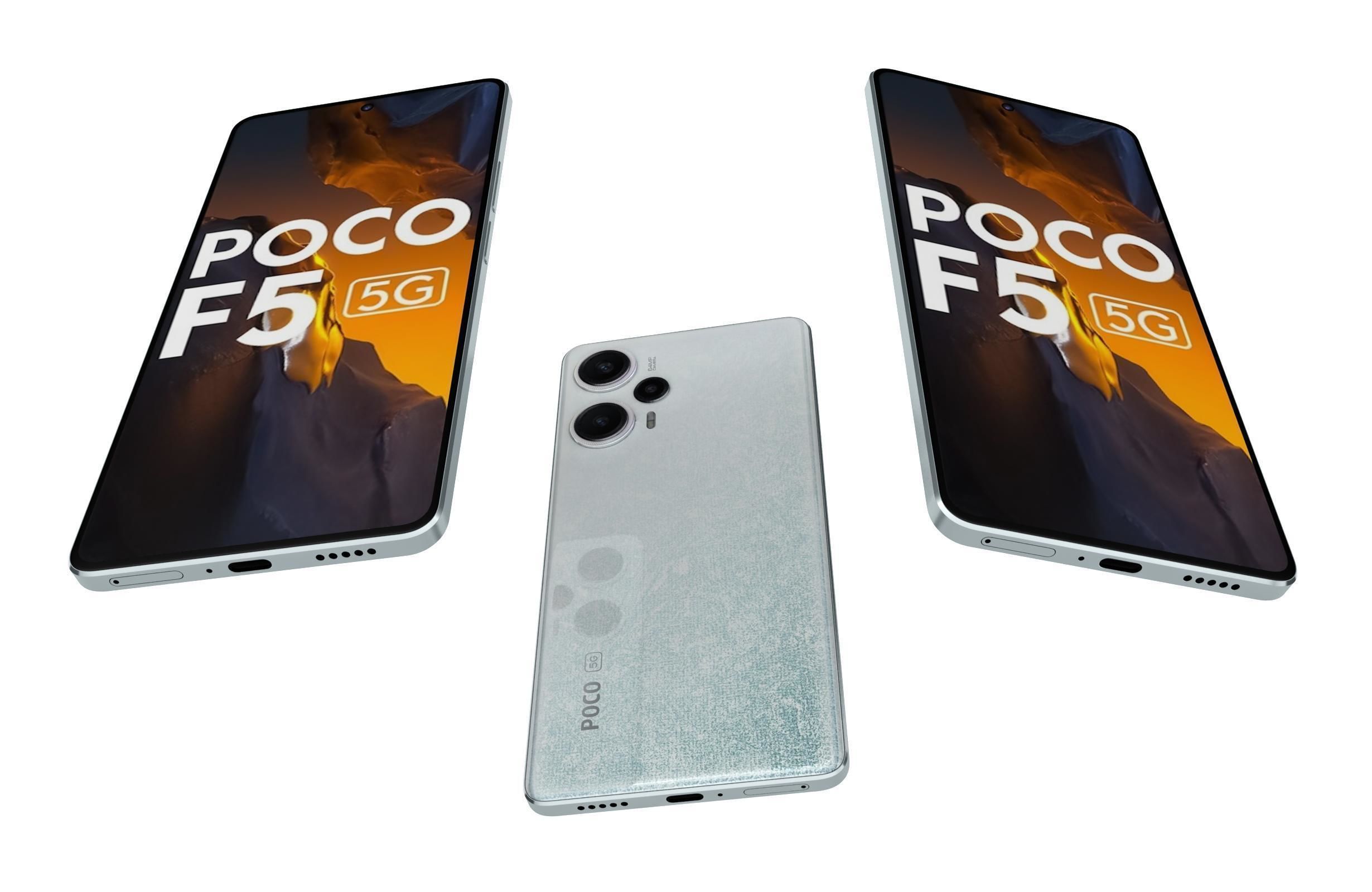 Xiaomi Poco F5 All Colors Low-poly 3D model_28