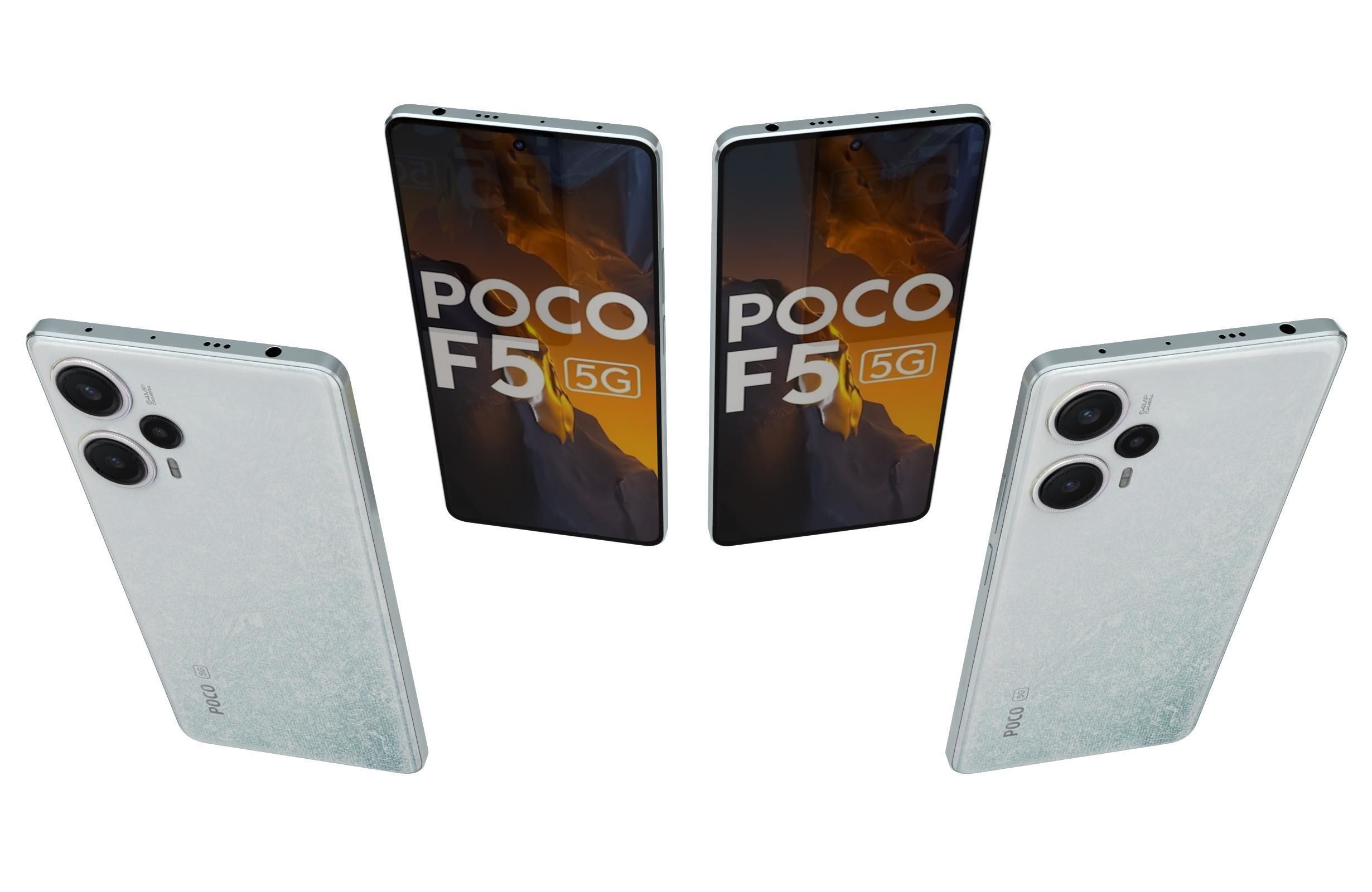 Xiaomi Poco F5 All Colors Low-poly 3D model_29