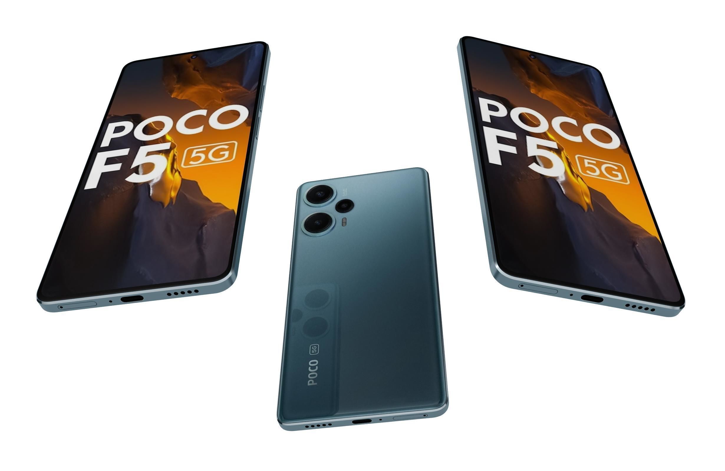 Xiaomi Poco F5 All Colors Low-poly 3D model_17