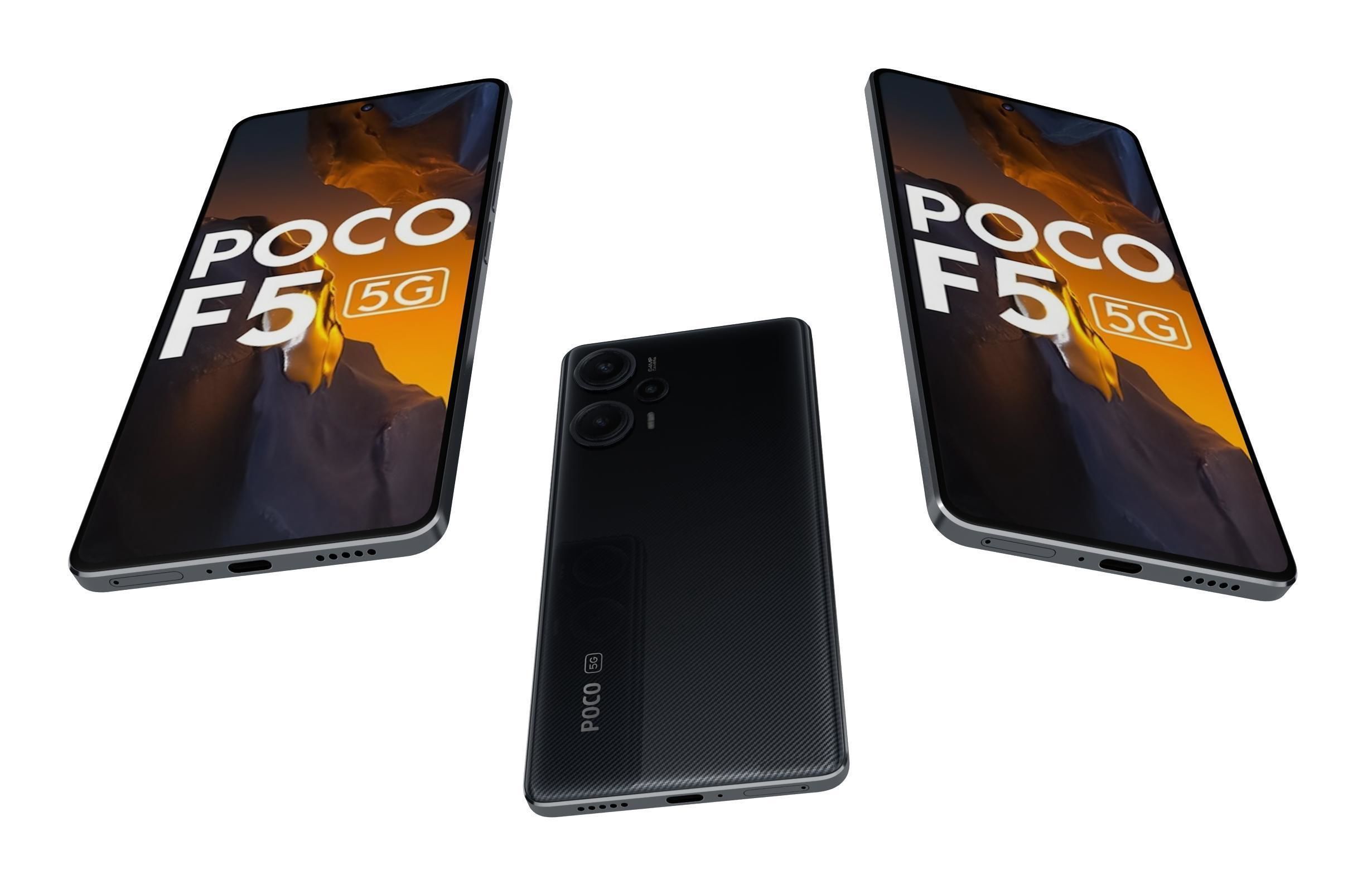 Xiaomi Poco F5 All Colors Low-poly 3D model_6