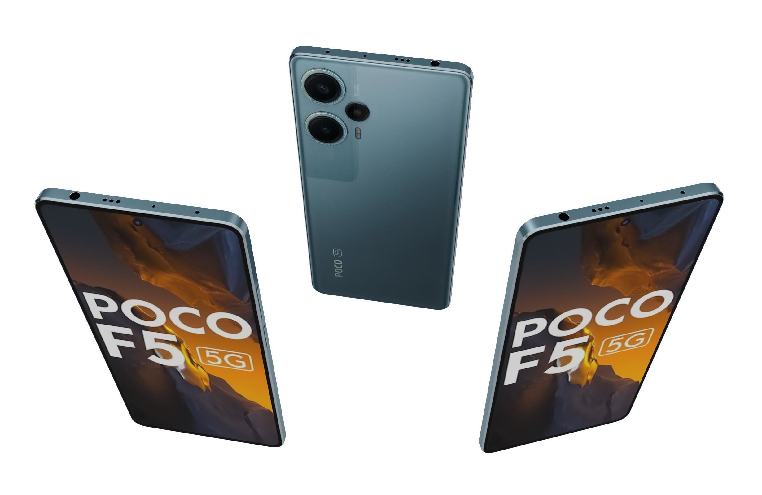 Xiaomi Poco F5 All Colors Low-poly 3D model_16