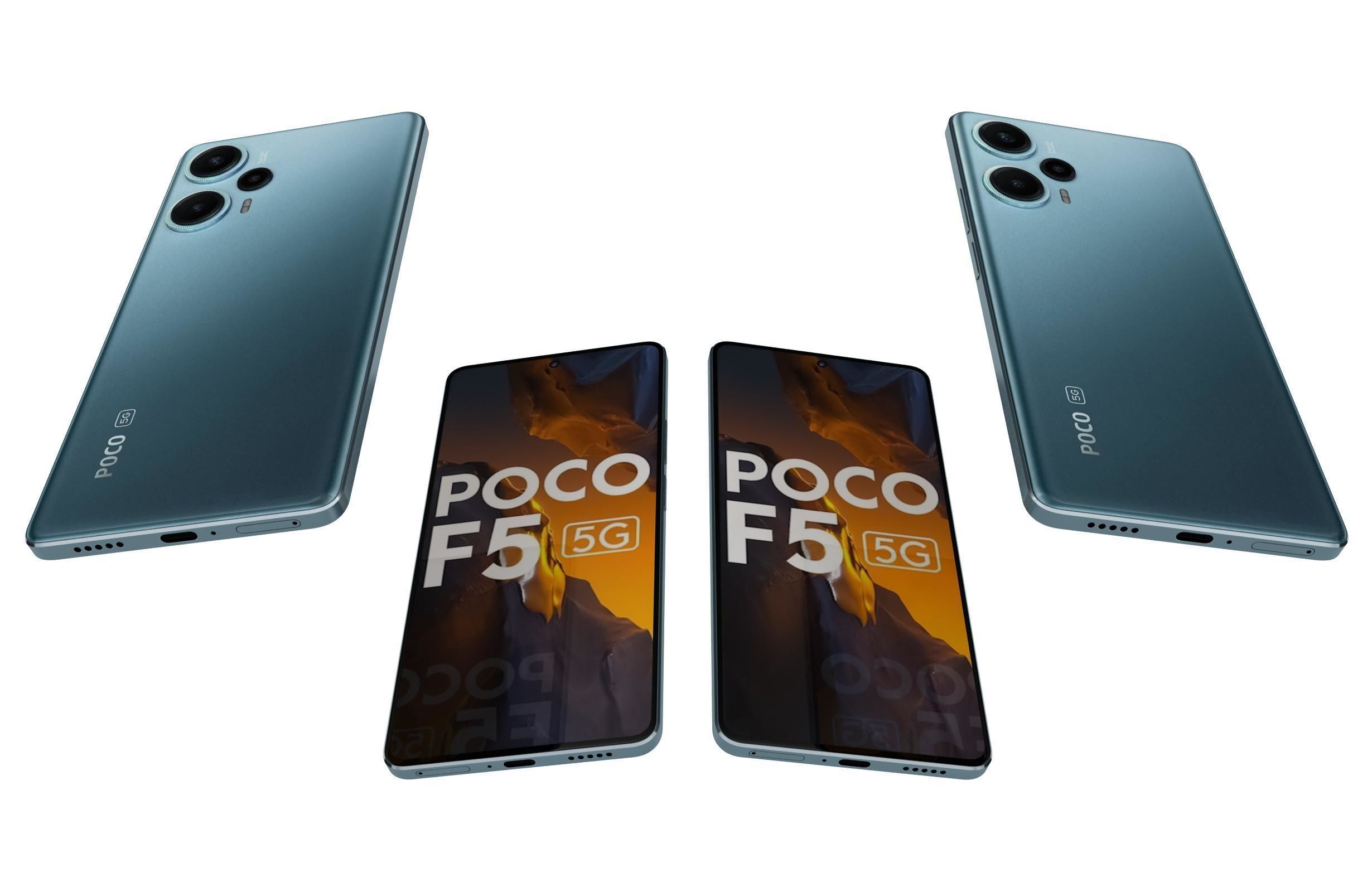 Xiaomi Poco F5 All Colors Low-poly 3D model_19