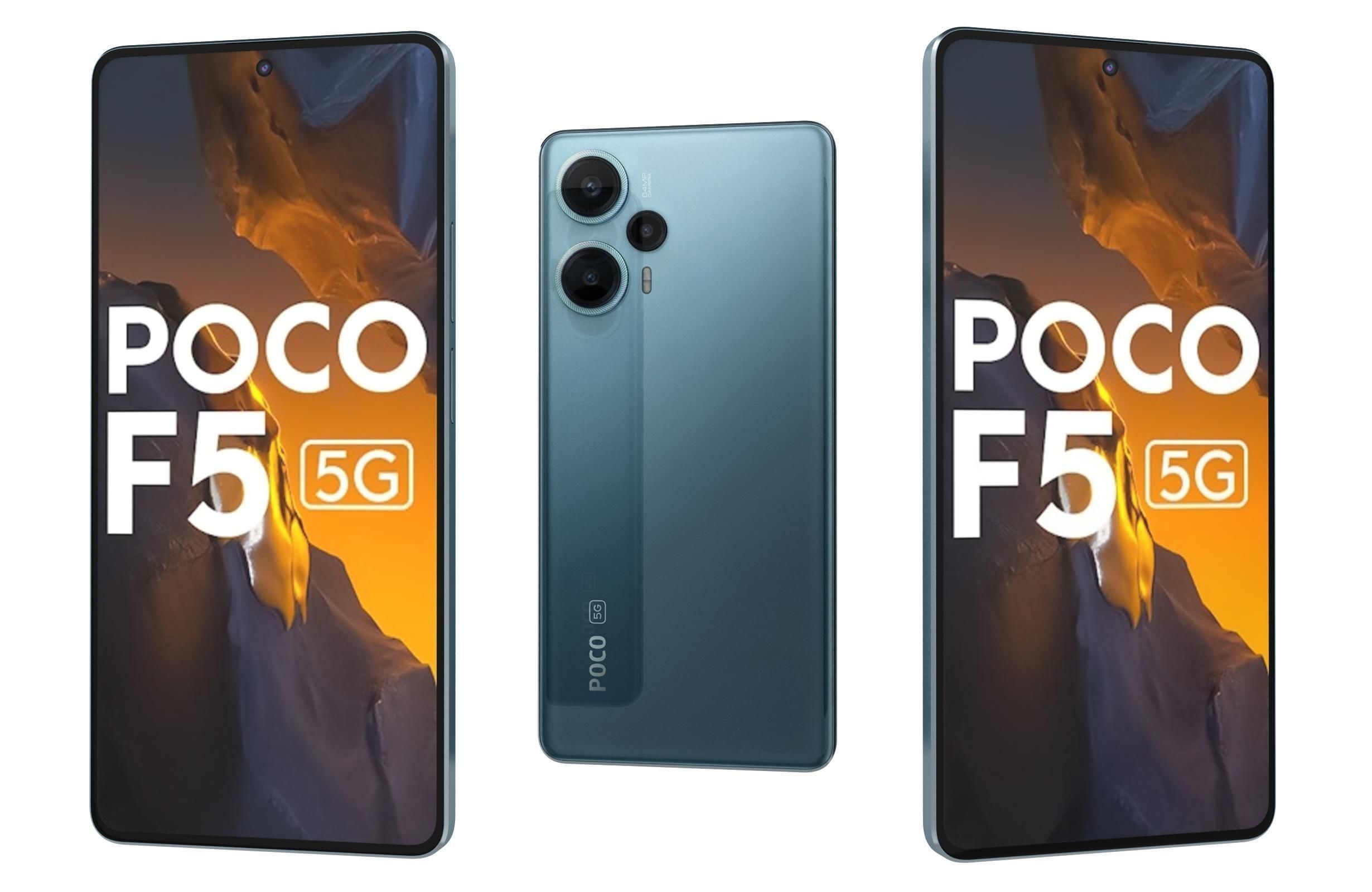 Xiaomi Poco F5 All Colors Low-poly 3D model_15
