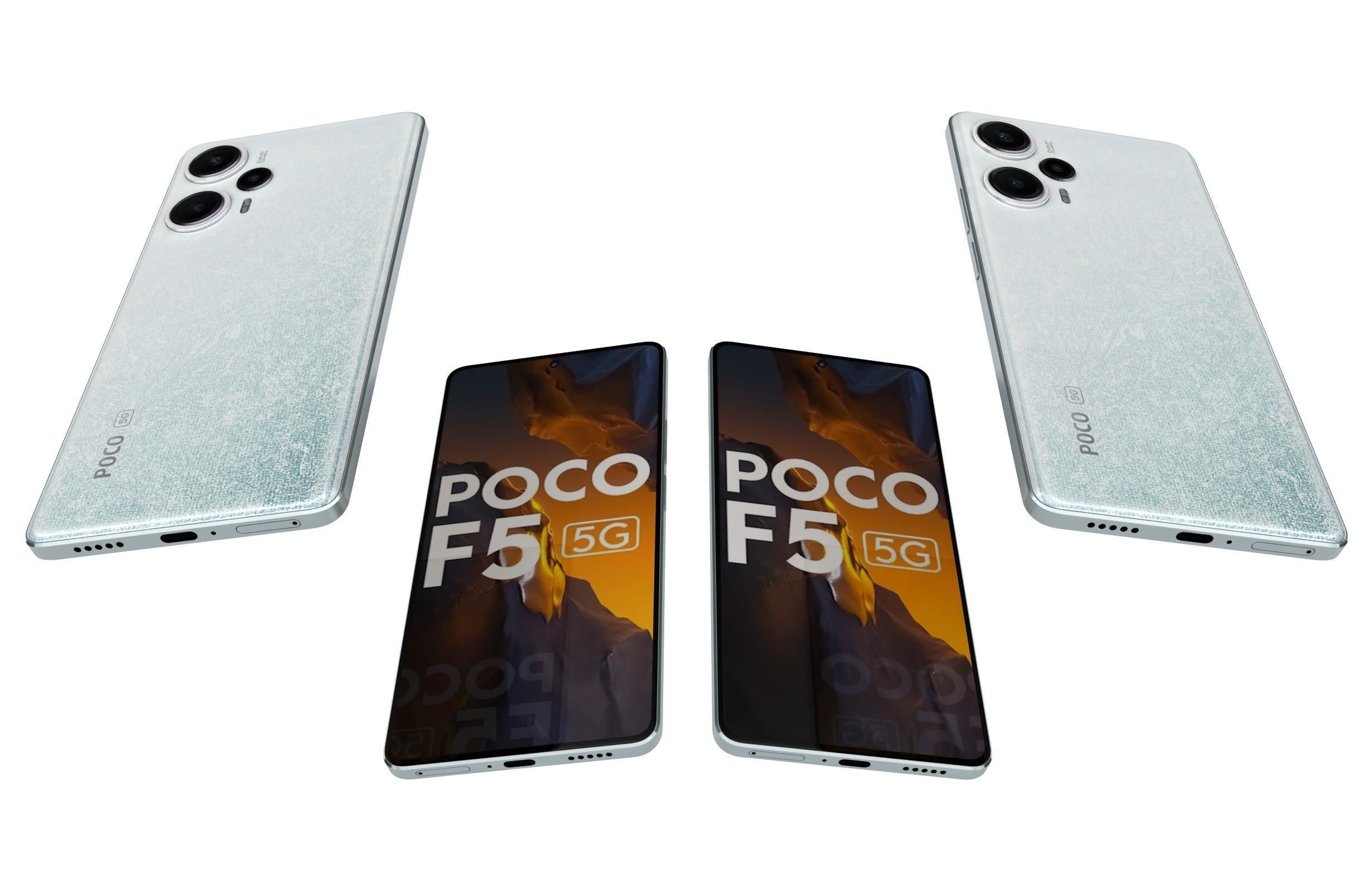 Xiaomi Poco F5 All Colors Low-poly 3D model_30