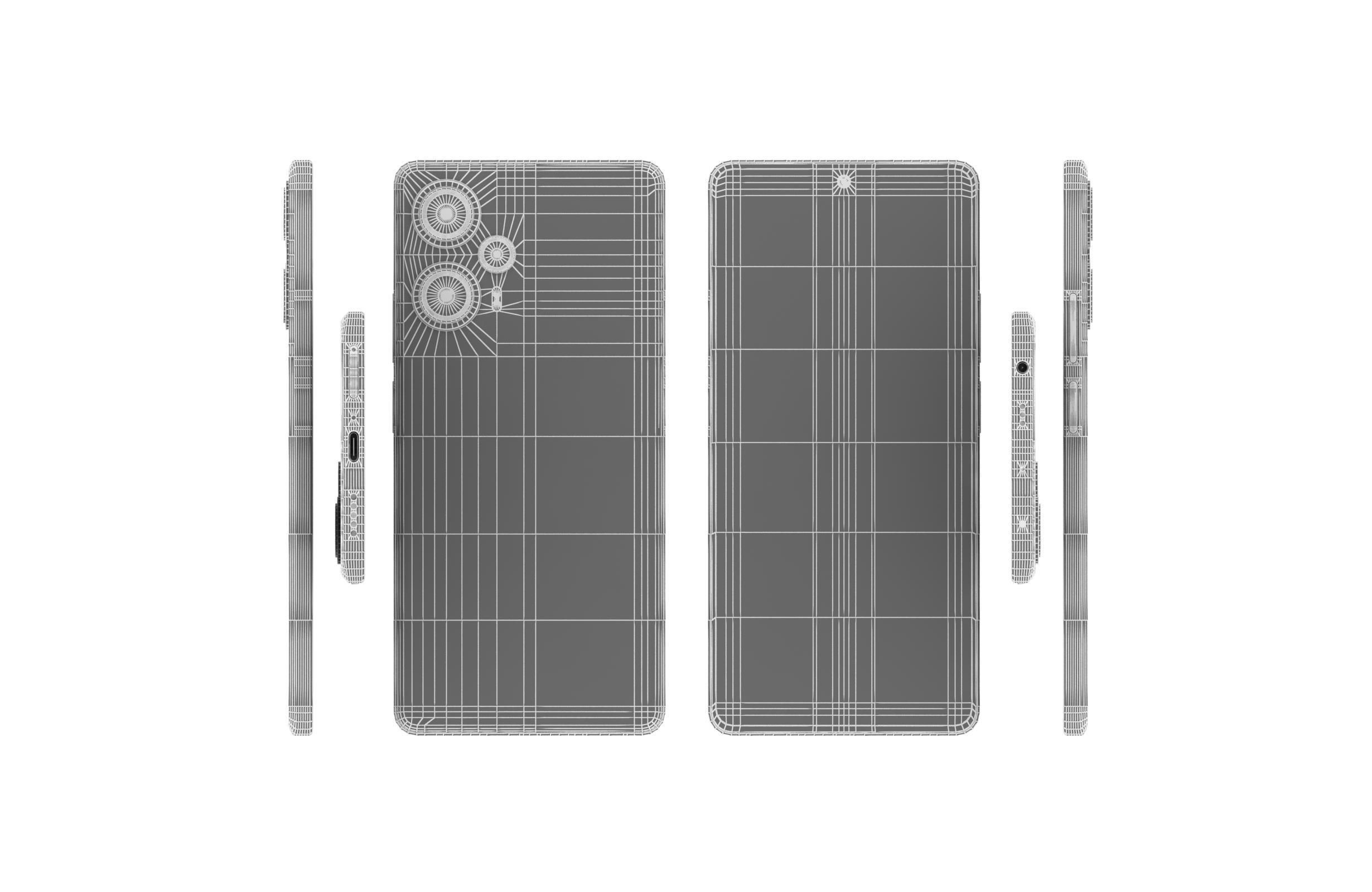 Xiaomi Poco F5 All Colors Low-poly 3D model_37