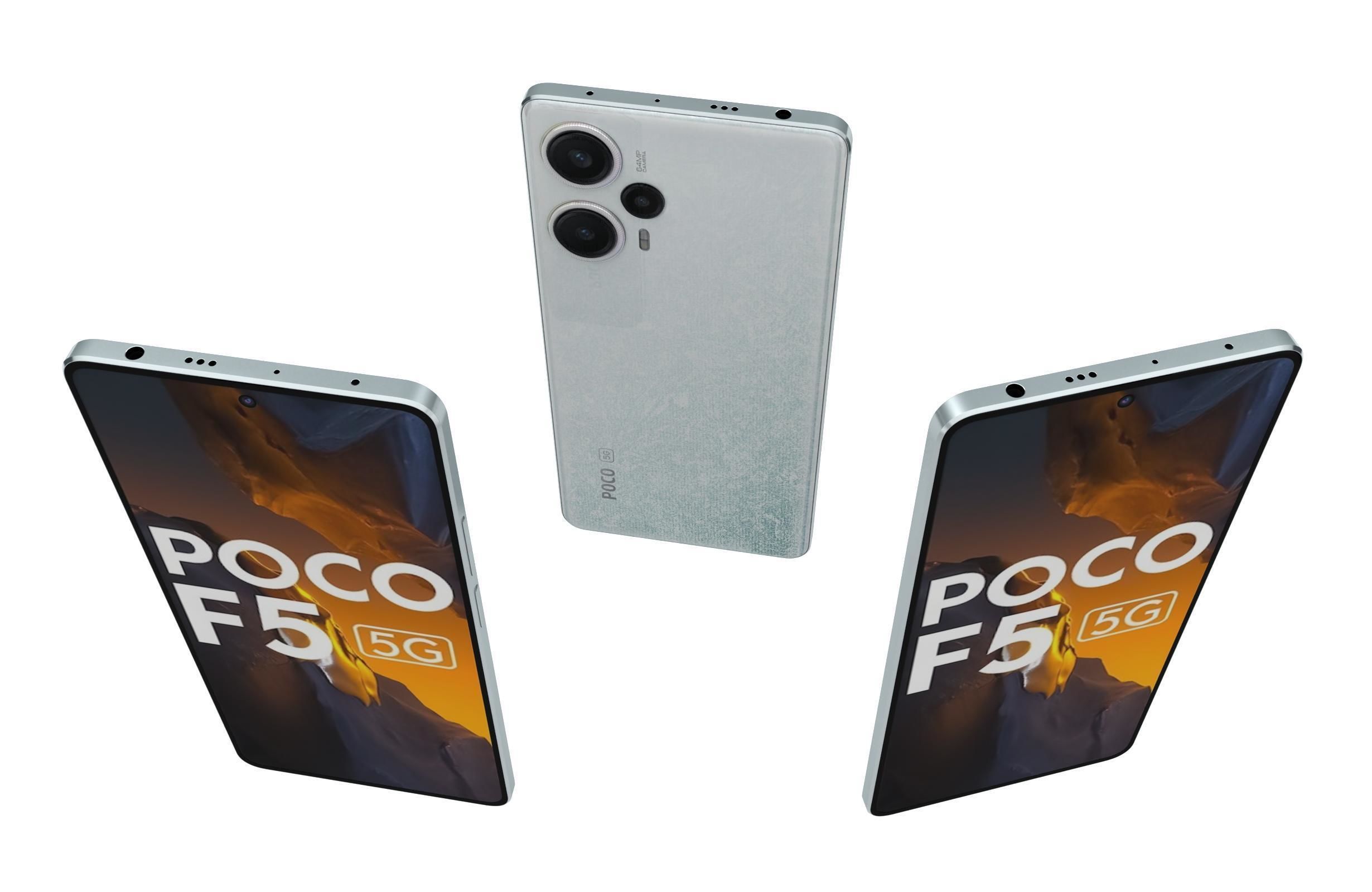 Xiaomi Poco F5 All Colors Low-poly 3D model_27