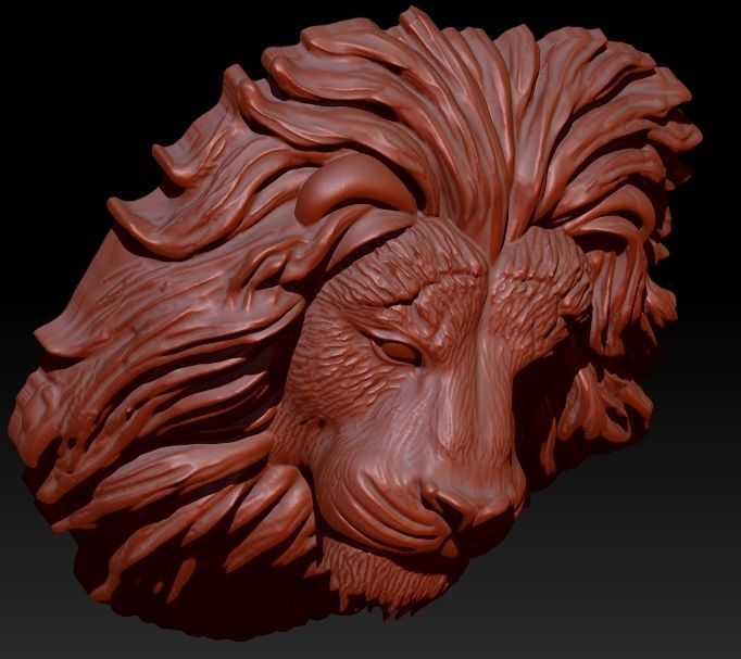 Lion Pendant 3D print model_5