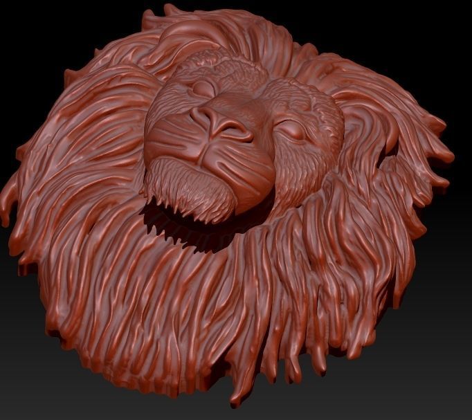 Lion Pendant 3D print model_4