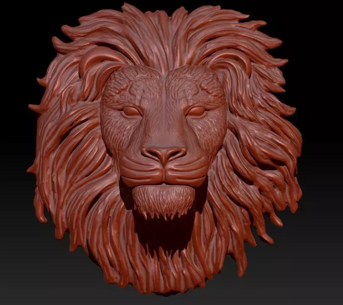 Lion Pendant 3D print model_0