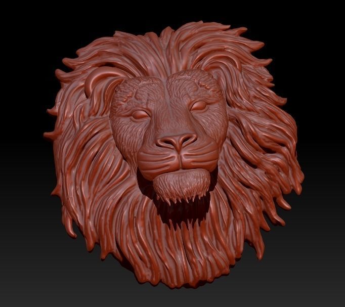 Lion Pendant 3D print model_2