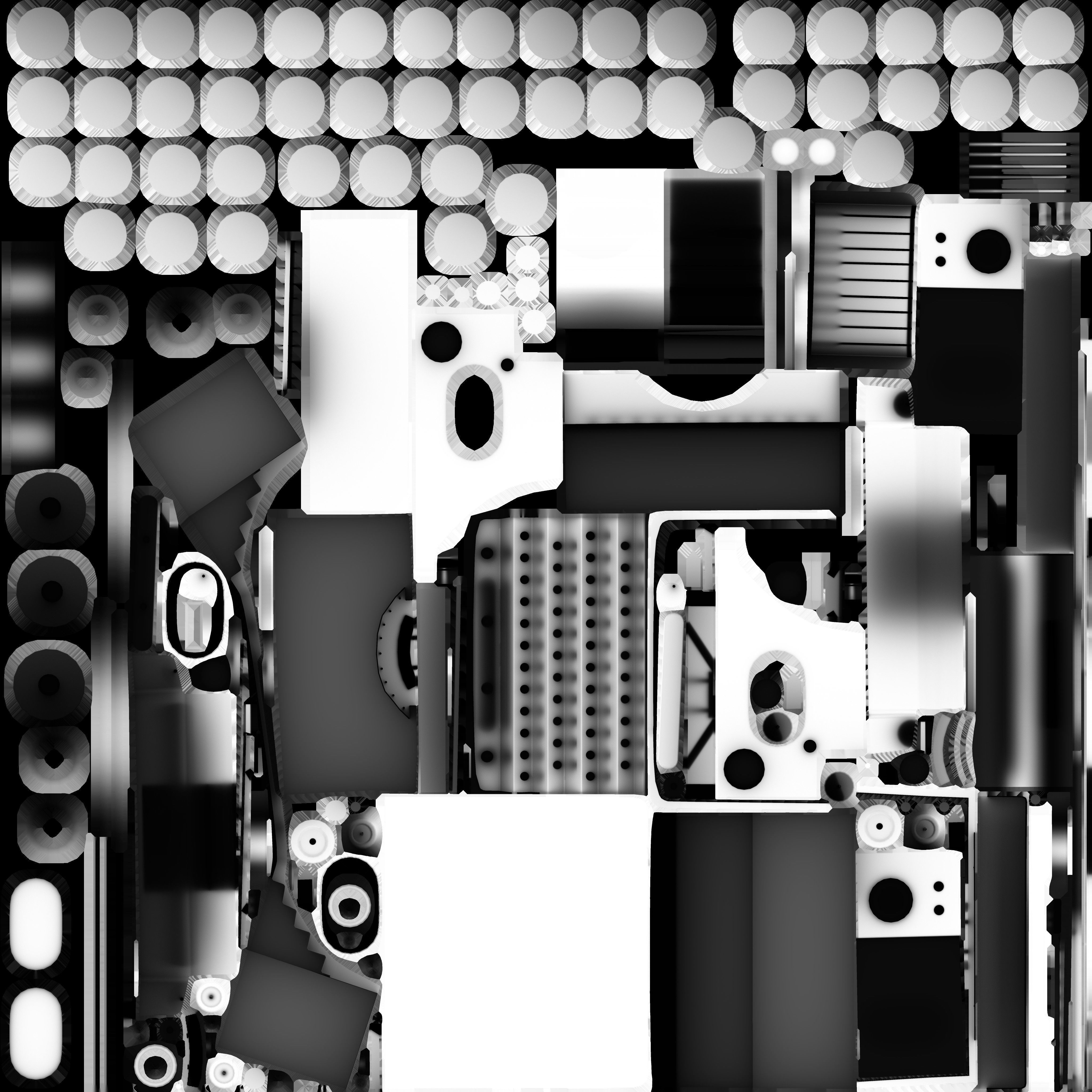 Game Ready Antique Typewriter Low-poly 3D model_15