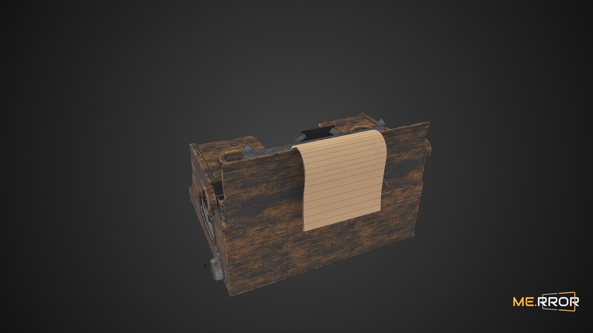 Game Ready Antique Typewriter Low-poly 3D model_3