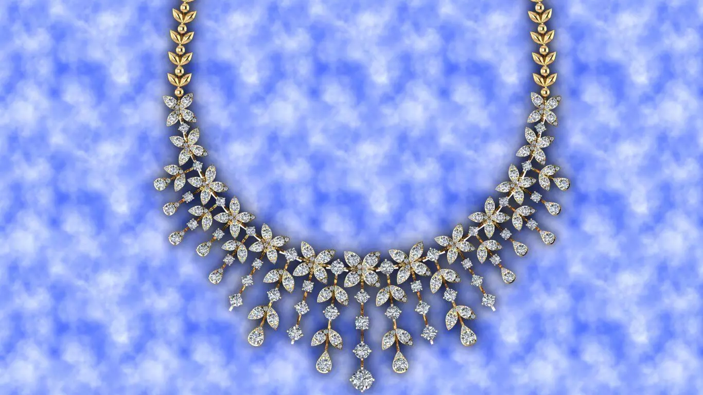 Diamond Necklaces 3D print model_0