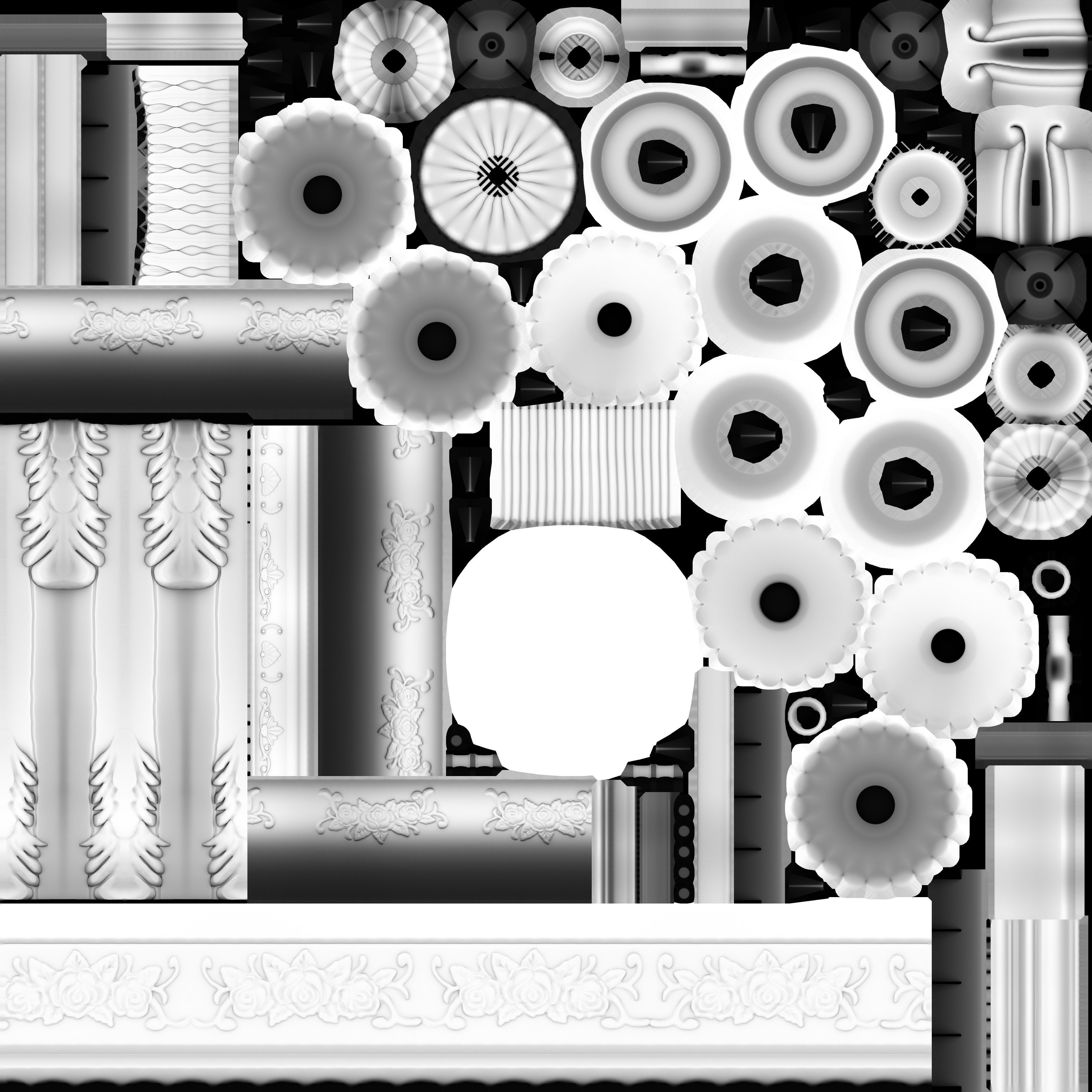 Game Ready Antique Candle Stick 1 Low-poly 3D model_18