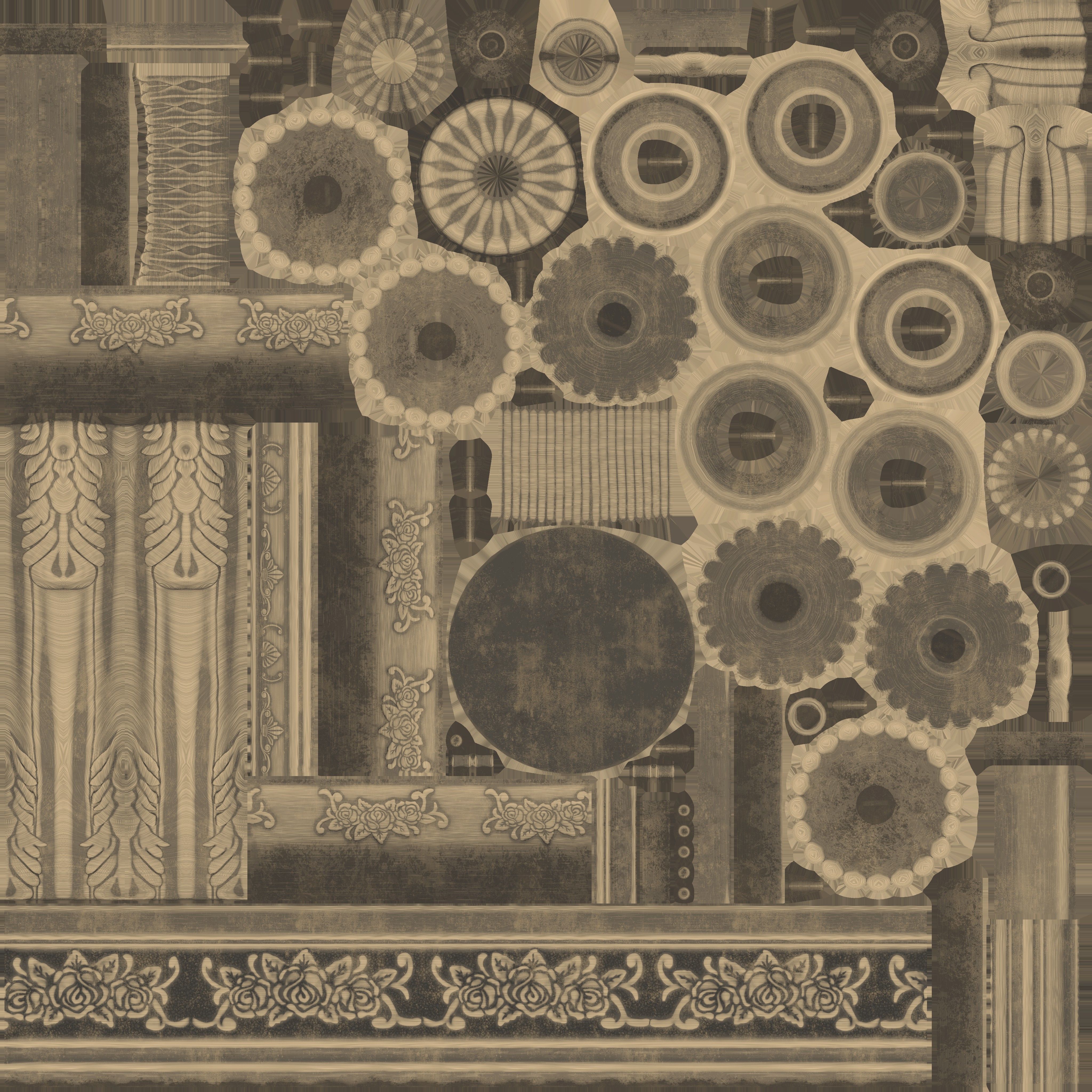 Game Ready Antique Candle Stick 1 Low-poly 3D model_17