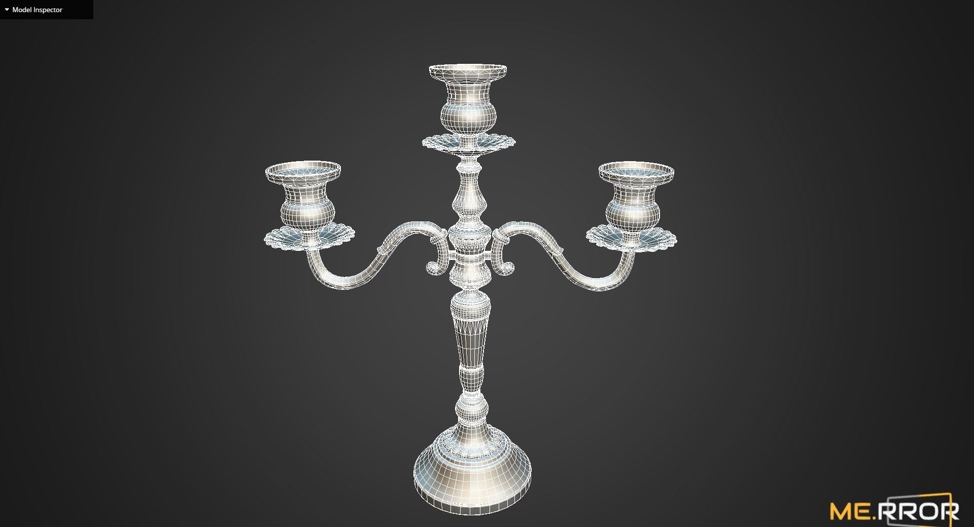 Game Ready Antique Candle Stick 1 Low-poly 3D model_11