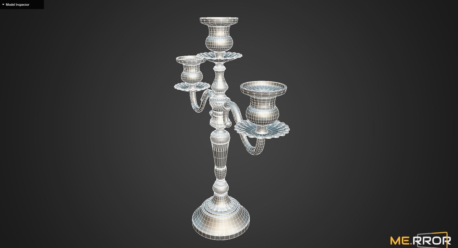 Game Ready Antique Candle Stick 1 Low-poly 3D model_10