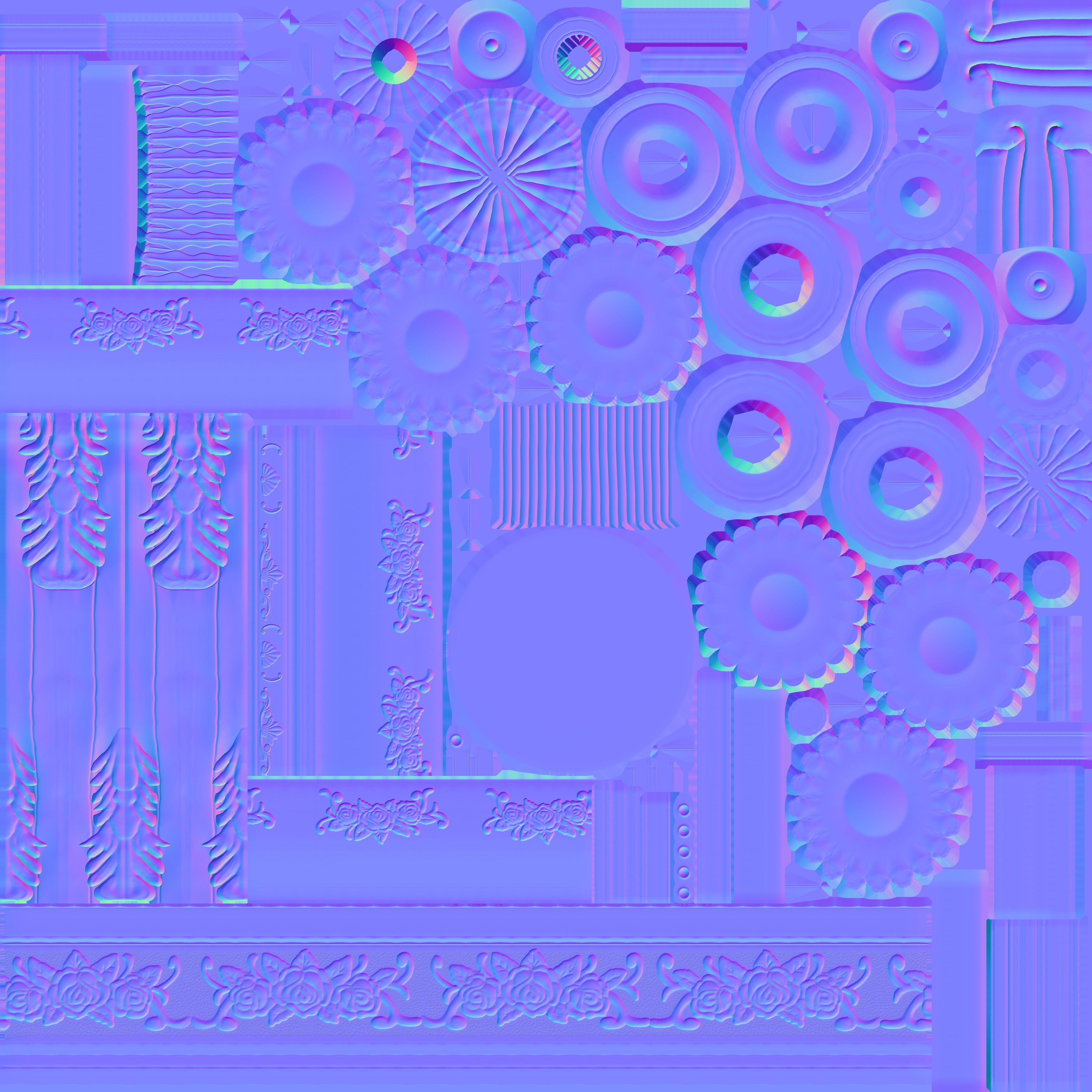 Game Ready Antique Candle Stick 1 Low-poly 3D model_14