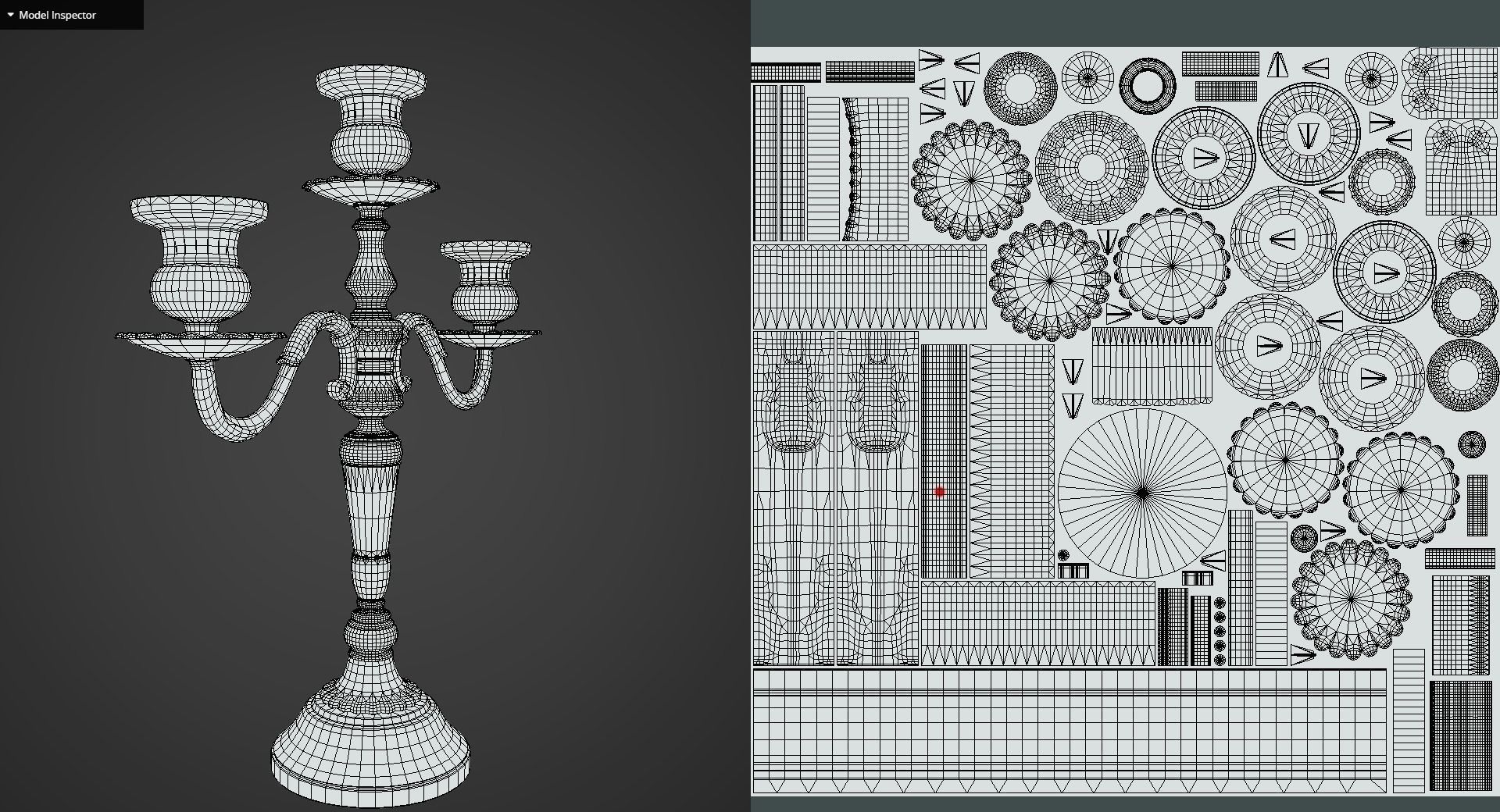 Game Ready Antique Candle Stick 1 Low-poly 3D model_12