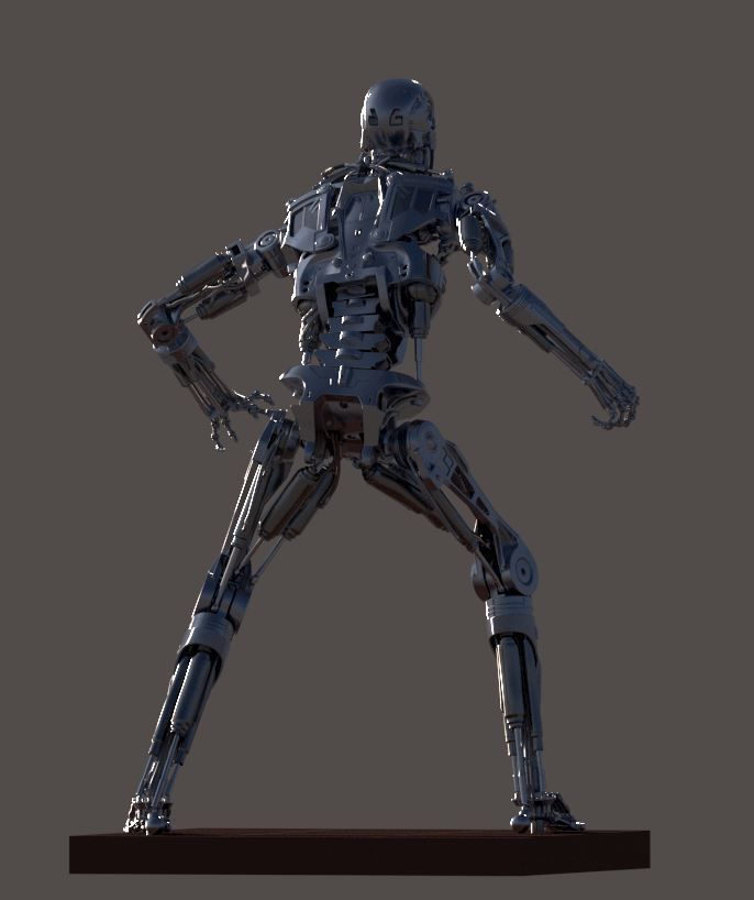 Terminator T-800 Endoskeleton T1 V4 3D print model_35
