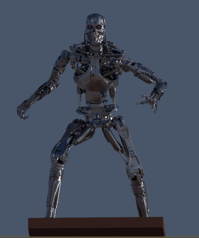 Terminator T-800 Endoskeleton T1 V4 3D print model_47