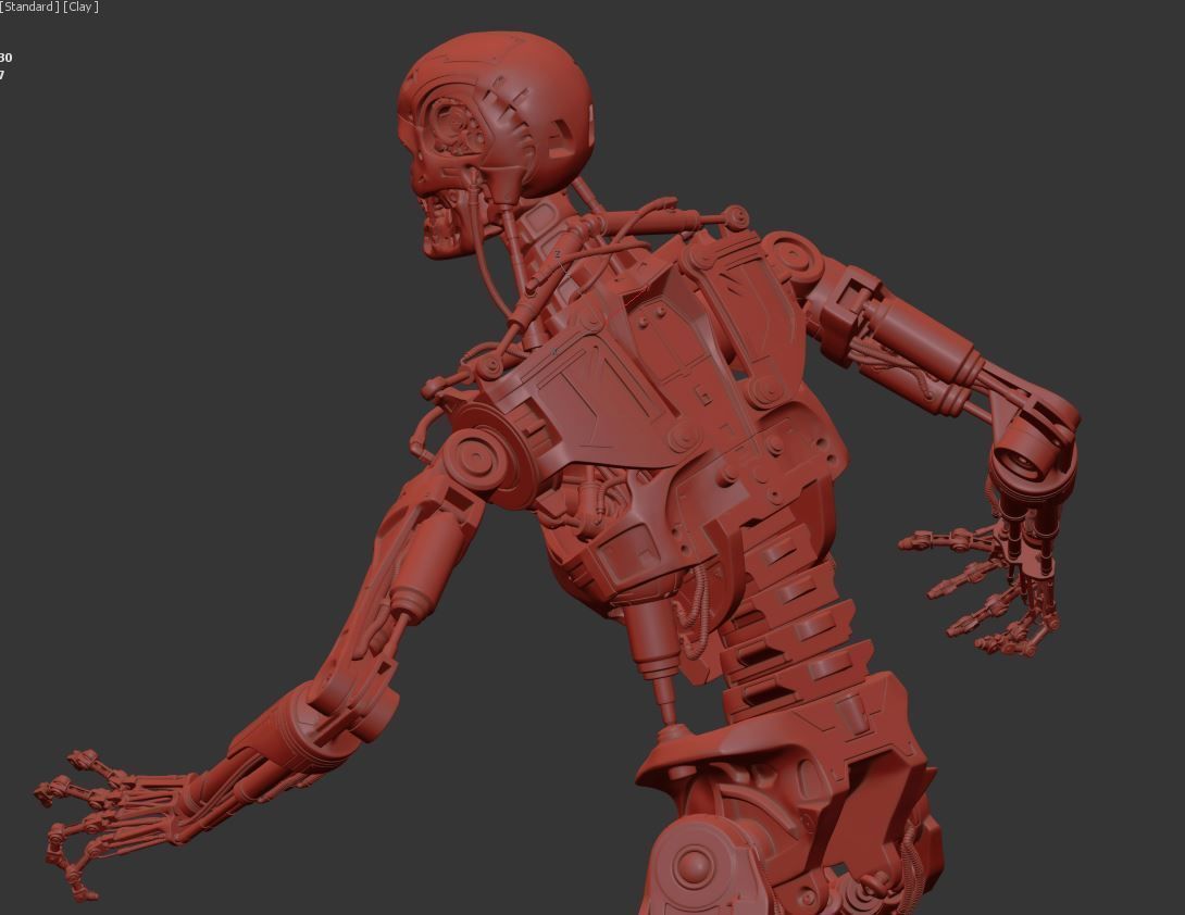 Terminator T-800 Endoskeleton T1 V4 3D print model_22