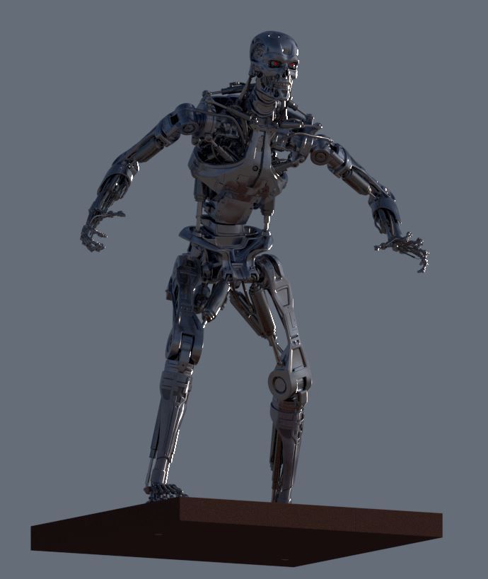 Terminator T-800 Endoskeleton T1 V4 3D print model_32