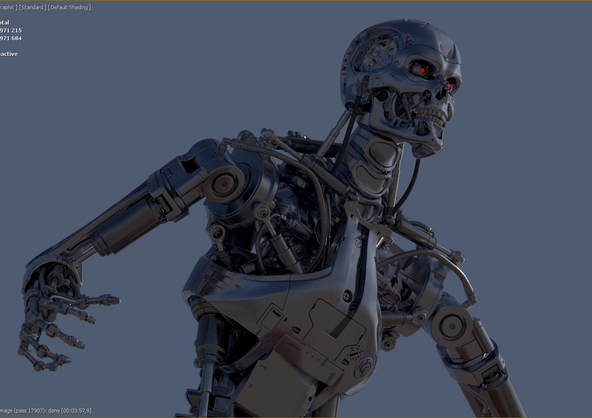 Terminator T-800 Endoskeleton T1 V4 3D print model_31