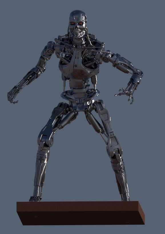Terminator T-800 Endoskeleton T1 V4 3D print model_46