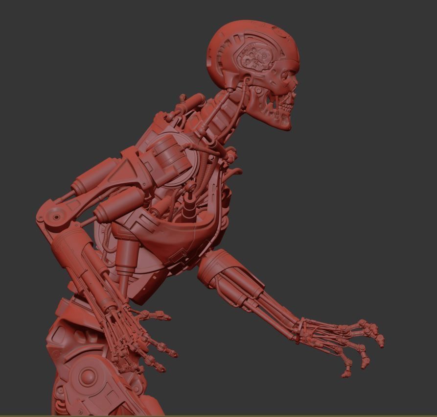 Terminator T-800 Endoskeleton T1 V4 3D print model_28