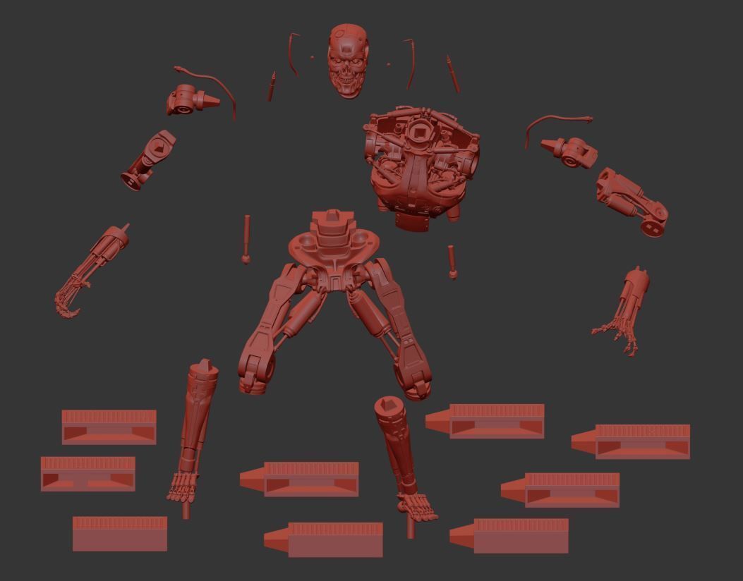 Terminator T-800 Endoskeleton T1 V4 3D print model_2