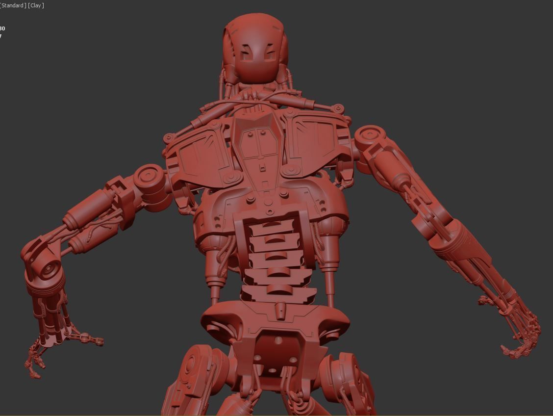 Terminator T-800 Endoskeleton T1 V4 3D print model_27