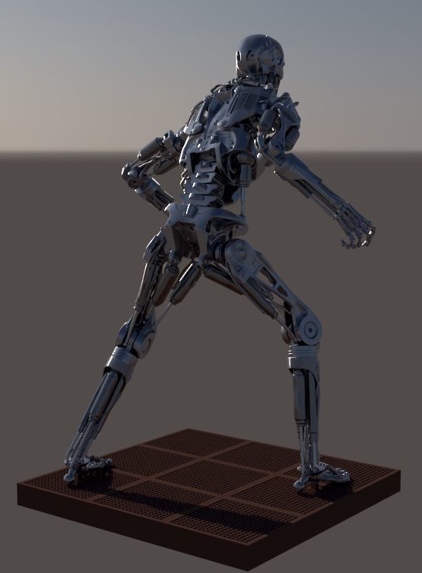 Terminator T-800 Endoskeleton T1 V4 3D print model_45
