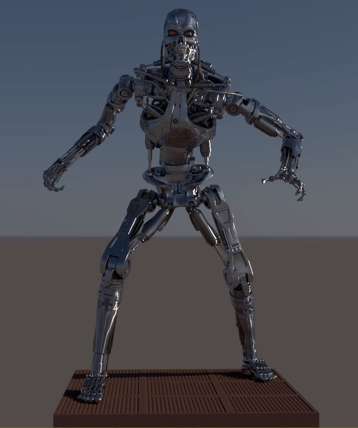 Terminator T-800 Endoskeleton T1 V4 3D print model_48