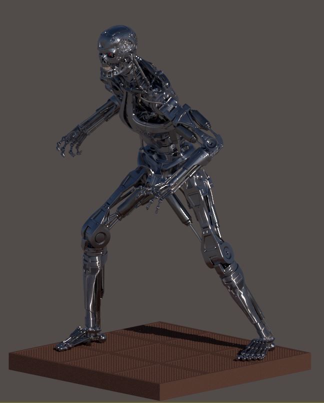 Terminator T-800 Endoskeleton T1 V4 3D print model_36