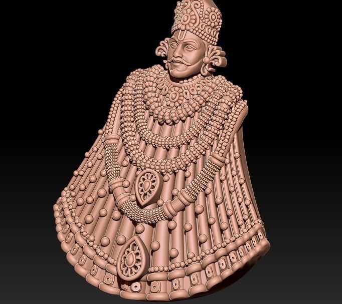 Khatushyam Ji Pendant 3D print model_4